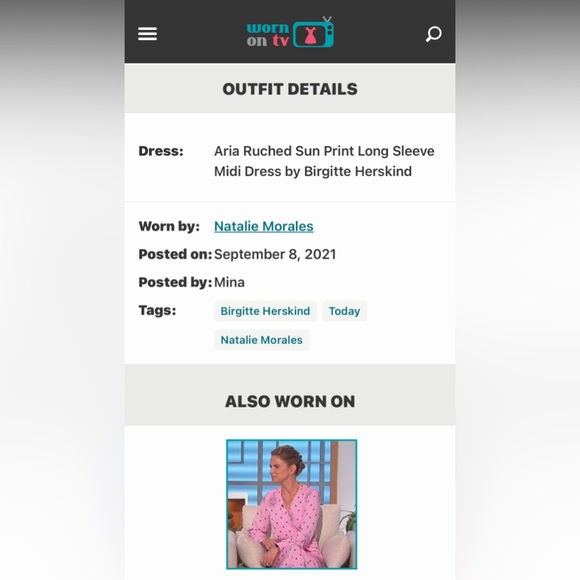 NWT Birgitte Herskind Pink ‘Aria Wrap Ruched Midi Dress Sun Star Moon - Picture 4 of 4